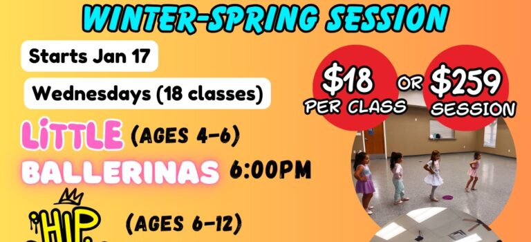 Smash Dance Classes for kids- 2024 Winter/ Spring classes.
